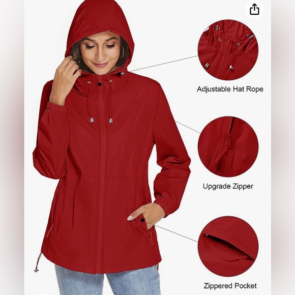 TCOT Women's Waterproof Rain
Jacket Lightweight Packable - Picture 2 of 9
